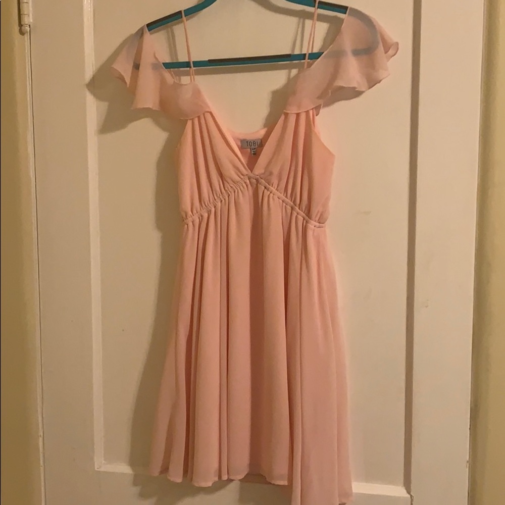 Off the shoulder chiffon dress